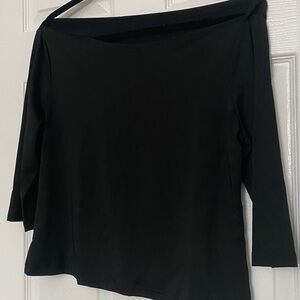 Classic Black Boatneck Long Sleeve Top - Everyday Essential
